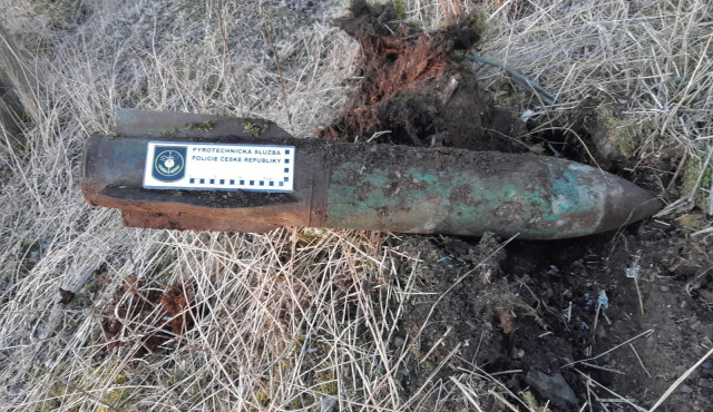 Letecká puma nalezená na Toužimsku