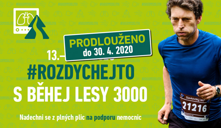 Výzva #rozdychejto s Běhej lesy 3000 je prodloužena do 30.4.