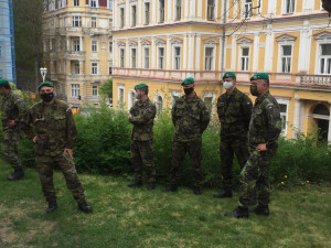 příjezd vojáků do Mariánských Lázní