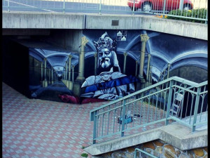 Karel IV. v podchodu u Čertova ostrova