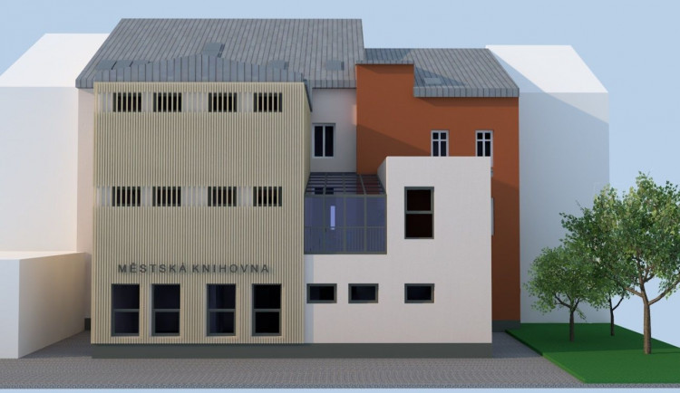 vizualizace nové knihovna v Sokolově