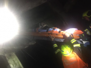 Společný noční zásah IZS v prostorách bývalého cínového dolu