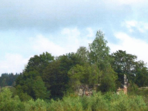 Zbytky hutě v roce 2014 zarostla vegetace