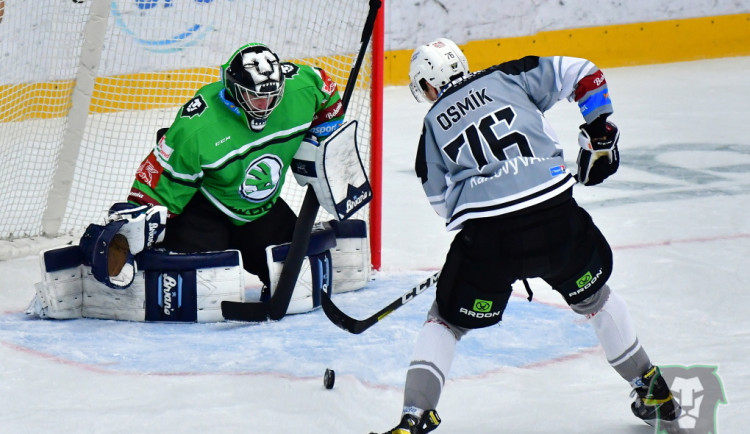 Martin Osmík ve včerejším utkání v Mladé Boleslavi.