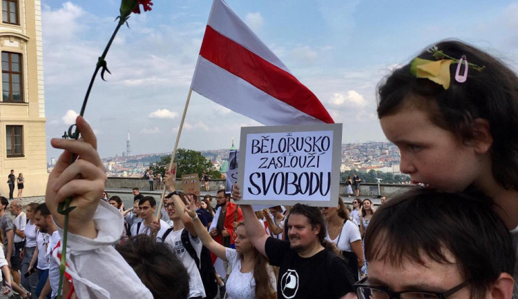 V některých českých městech se konaly demonstrace na podporu Běloruska.