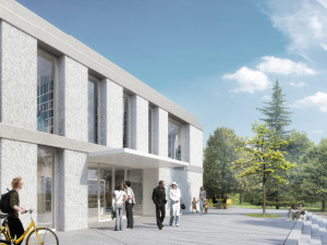 Vyhořelou výrobnu knedlíků chce město přestavět na moderní knihovnu