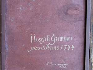 zadní strana plátna