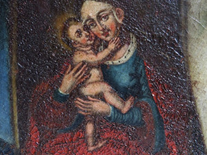 detail obrázku s P. M. Pomocnicí ze Skoku