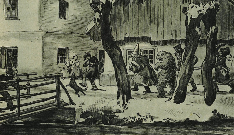 Masopust: Ilustrace Adolfa Kašpara z r.1910