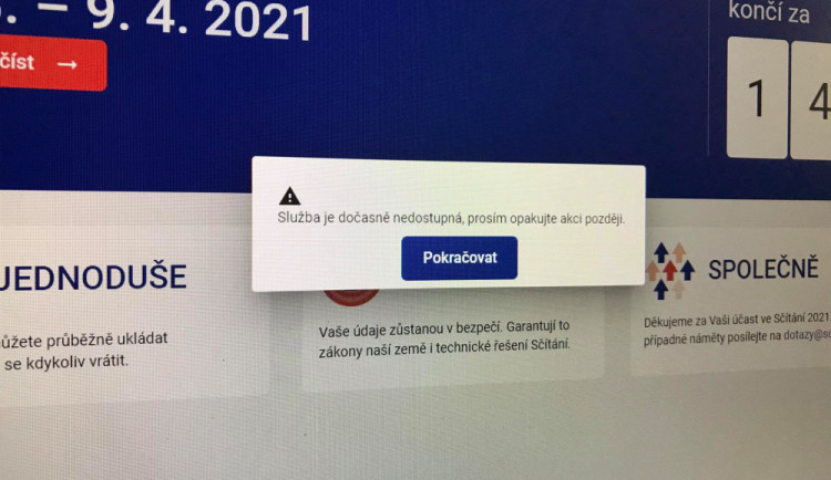 Dnes začalo sčítání lidu. Online formulář nefunguje