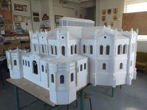 Výroba modelu jízdárny ve Světcích