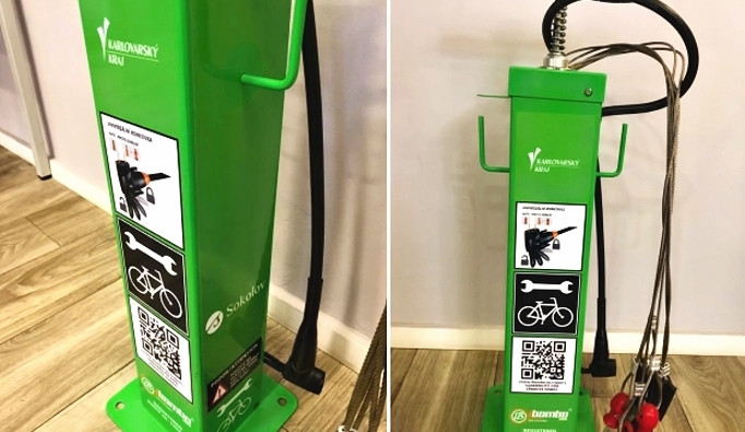 Cyklistům i maminkám s kočárky v Sokolově poslouží servisní stanice