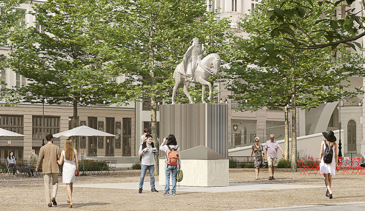 V Karlových Varech už stojí nová socha Karla IV. podle návrhu Michala Gabriela