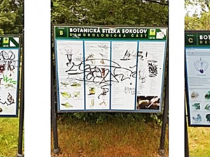 Neznámý vandal zničil v Sokolově devět informačních tabulí, město na dopadení pachatele vypsalo odměnu