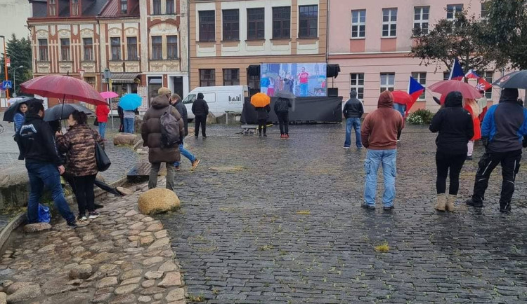 Demonstrace v Nejdku.