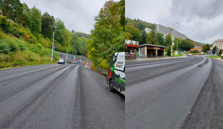 Oprava silnice a skalního svahu za 60 milionů v Jáchymově bude hotová koncem října