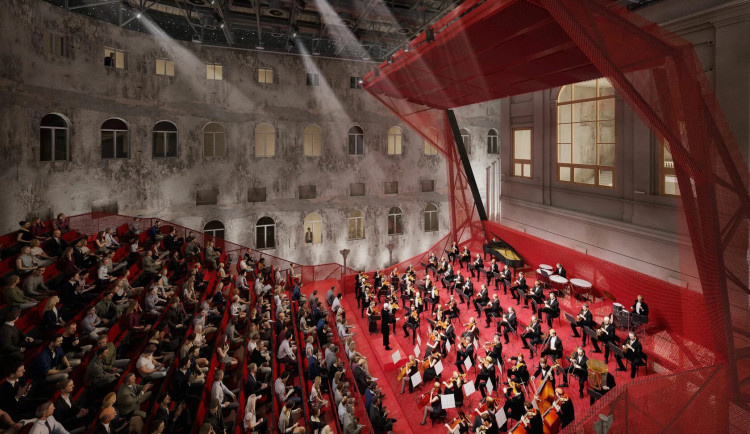 Vizualizace koncertního sálu v Císařských lázních