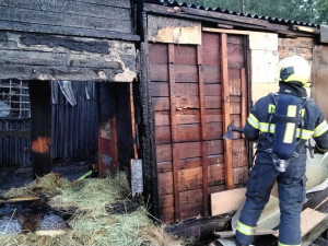Hořely zahradní domky v Chodově, šest jednotek bojovalo s požárem lesa v Horním Slavkově