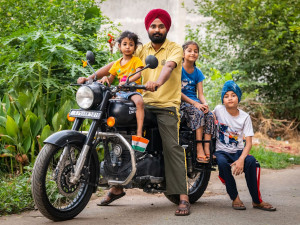 Během svých cest nafotil Onřej sikhskou rodinu, u které bydlel