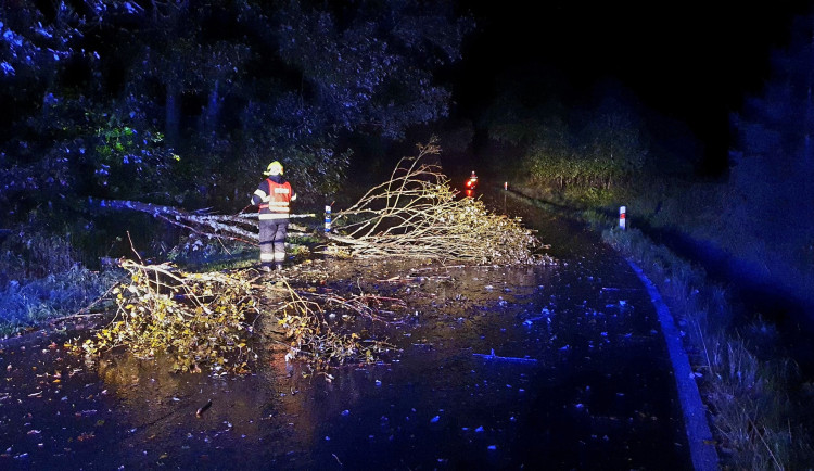 Povodně v Karlovarském kraji zatím nehrozí, vítr ale kácí stromy