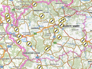 Mapa zásahů, která ovšem zdaleka není konečná