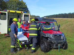 Záchrana a transport ztracených houbařů