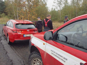 Záchrana a transport ztracených houbařů