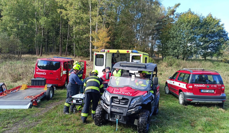 Záchrana a transport ztracených houbařů