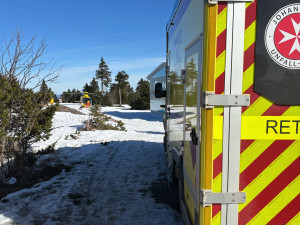Střet dvou lyžařů na Klínovci, holandského chlapce transportoval do nemocnice vrtulník