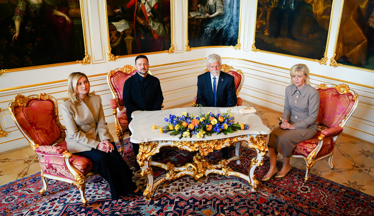 FOTOGALERIE: Prezident Pavel přijal na Hradě Zelenského, řešili mírová jednání i poválečnou obnovu