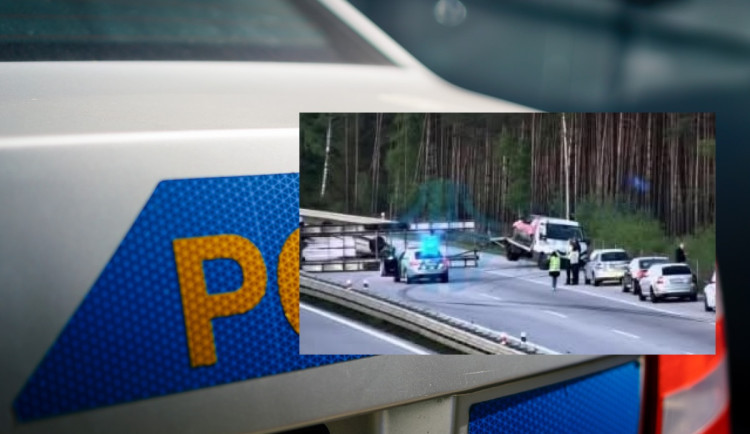 Dálnici D3 na Prahu uzavřela nehoda auta odtahové služby