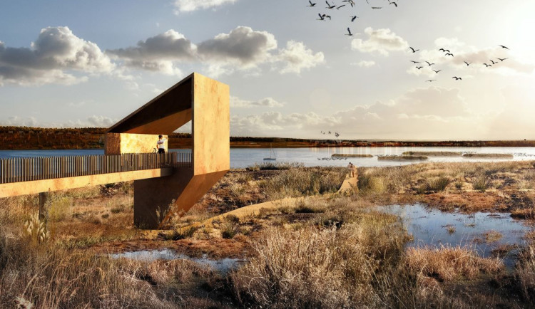 Okolí bývalého dolu a dnes jezera Medard se může stát turistickým rájem. Foto: Se svolením SUAS Group