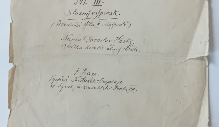 V archivu Památníku národního písemnictví objevili rukopisy Haškova Švejka