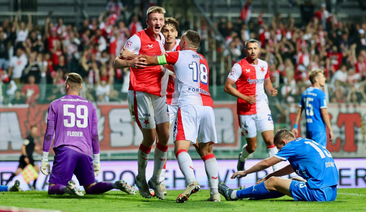 Fotbalisté Slavie vyhráli v Boleslavi 3:1 a udrželi neporazitelnost v sezoně