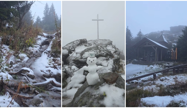 Nejvyšší horu Šumavy zasypal sníh, následující dny ale přinesou oteplení