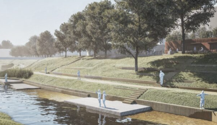 Nový Jičín chystá přeměnu břehů řeky Jičínky, vznikne tam park i oblázková pláž