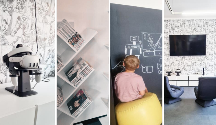 Dvorská knihovna má novou Slay zónu s virtuální realitou i PSkem