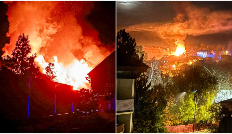 VIDEO: Rodinný domek zasáhl požár, odletující kusy střechy byly slyšet z velké vzdálenosti