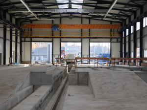 Nová opravárenská hala ČD v Chebu by mohla v květnu zahájit zkušební provoz