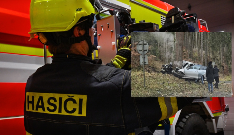 U Šemnice na Karlovarsku zemřel mladý řidič po nárazu auta do stromu