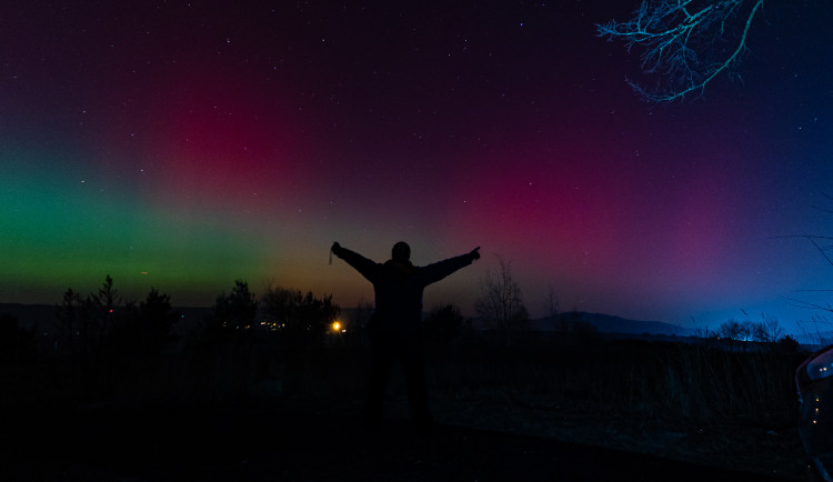 Polární záře roztančila nebe nad Plzeňským krajem, nabídla úchvatnou podívanou
