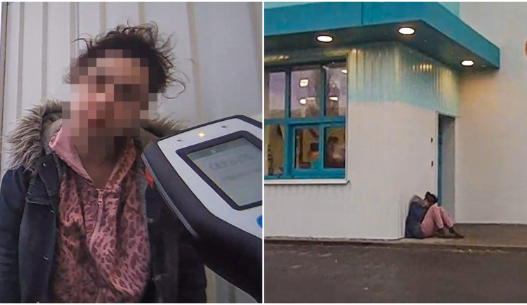 Zpitá žena seděla v mrazu u rychlého občerstvení, dechová zkouška šokovala i strážníky