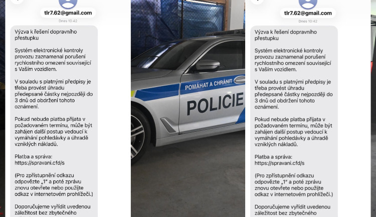 Pozor na podvodné SMS zprávy o dopravních přestupcích, varují policisté