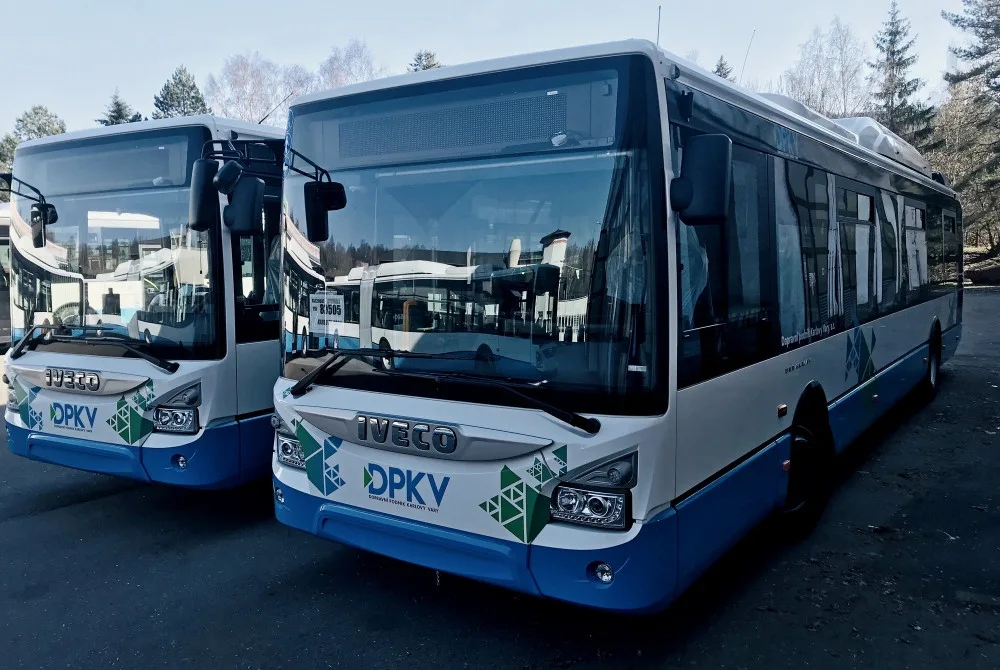 Nové autobusy Dopravního podniku Karlovy Vary