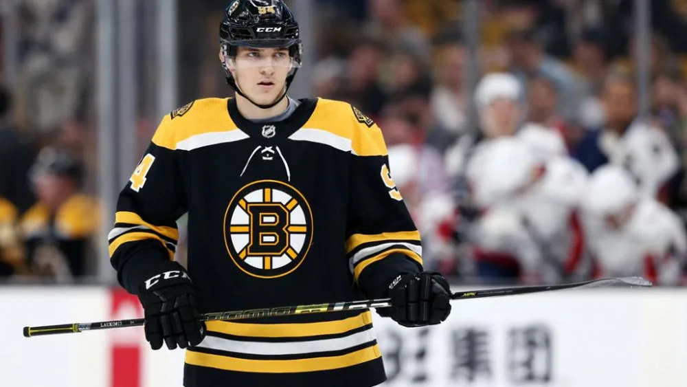 Útočník Jakub Lauko v dresu Bostonu Bruins