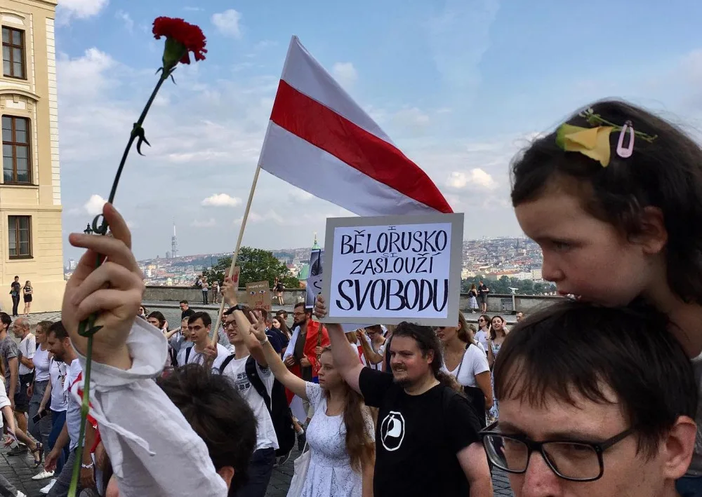 V některých českých městech se konaly demonstrace na podporu Běloruska.