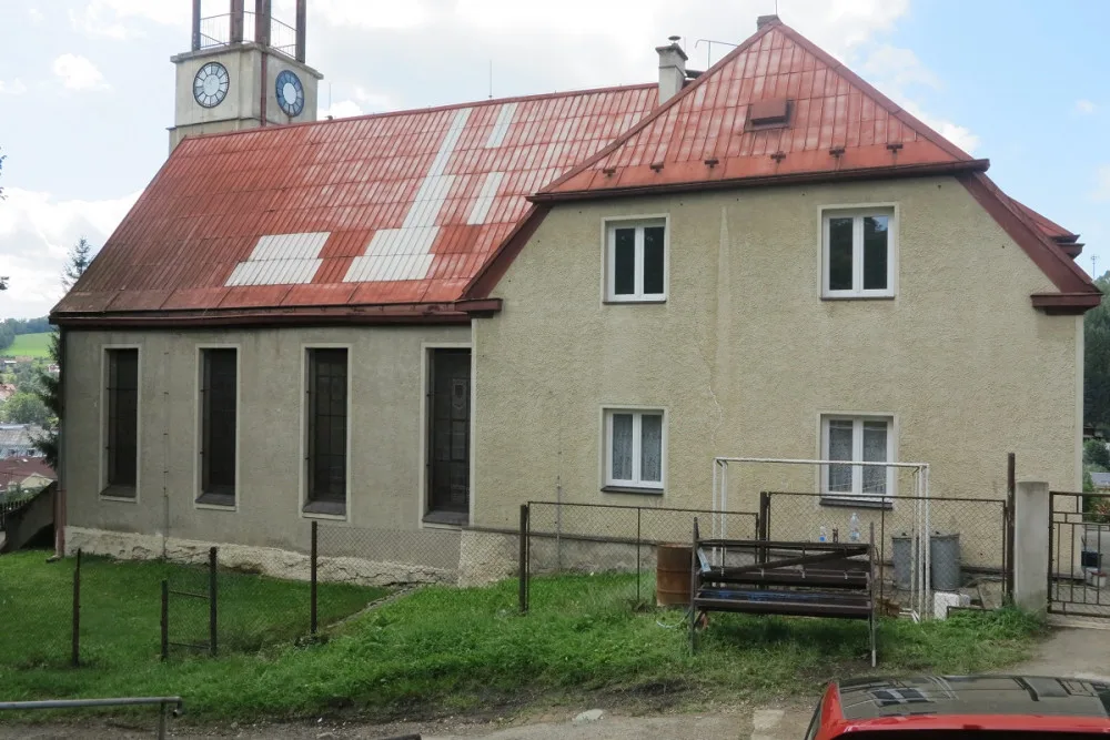 Evangelický kostel s farou, Kraslice, pohled od severovýchodu