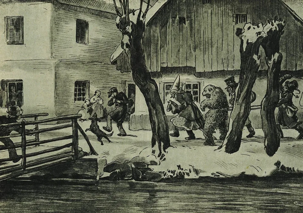 Masopust: Ilustrace Adolfa Kašpara z r.1910