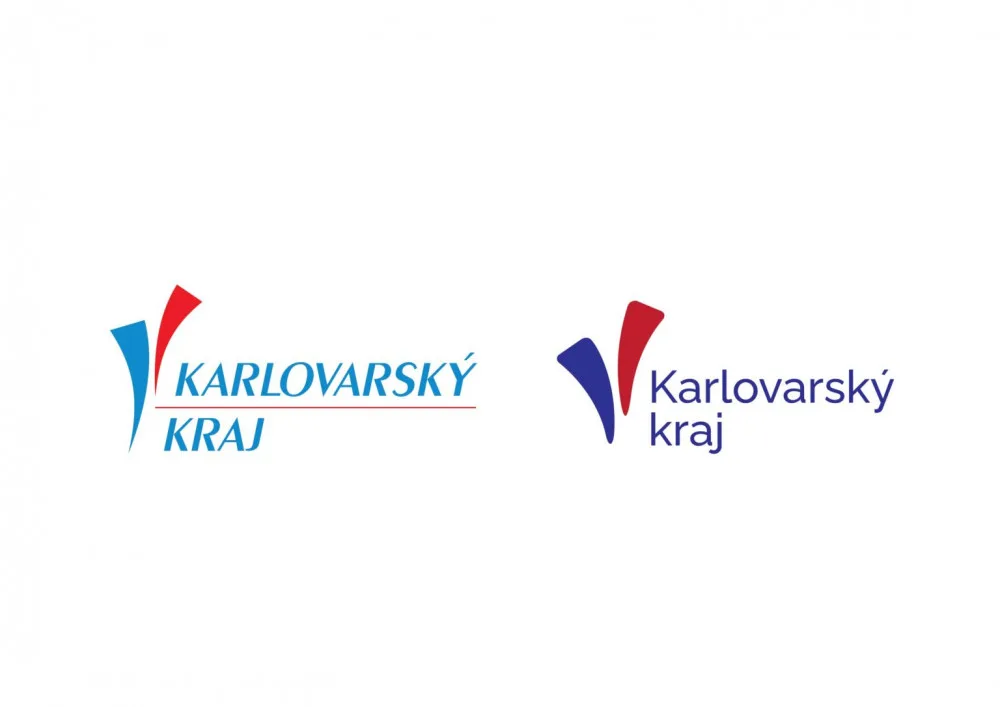 Staré (vlevo) a nové logo Karlovarského kraje