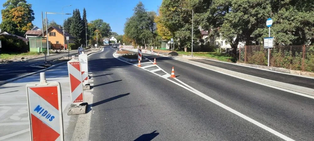ŘSD dokončuje rekonstrukci silnice I/21 ve Staré Vodě.